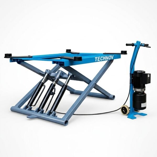 Portable Scissor Lift for Vehicle Maintenance and Automotive Workshops